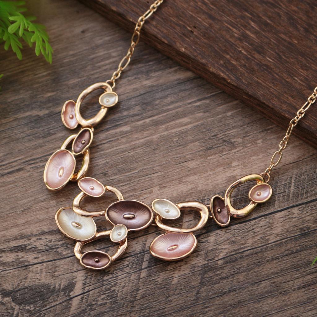 Эмалевый цвет полый геометрический цветок длинная подвеска, женская подвеска-ожерелье в форме сердца с высоким чувством универсальности