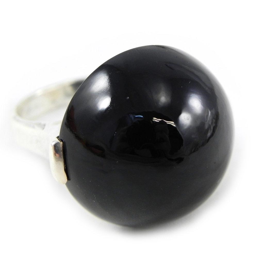 Silver Onyx 'Charms' Ring