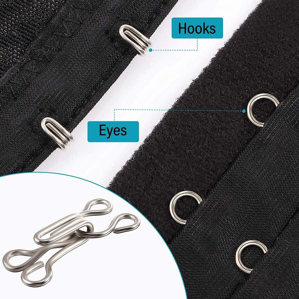 100Pairs Invisible Sewing Hook and Eye Closure for Clothing Bra Jacket Hooks Replacement Sewing Craft Buckle Garment Accessories