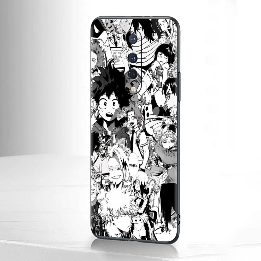 Мягкий чехол для OnePlus 8T 7 9 8 Pro Nord 2 Z N10 5G 9R N100 7T 6T N200 CE Черный силиконовый чехол для телефона Аниме Моя геройская академия