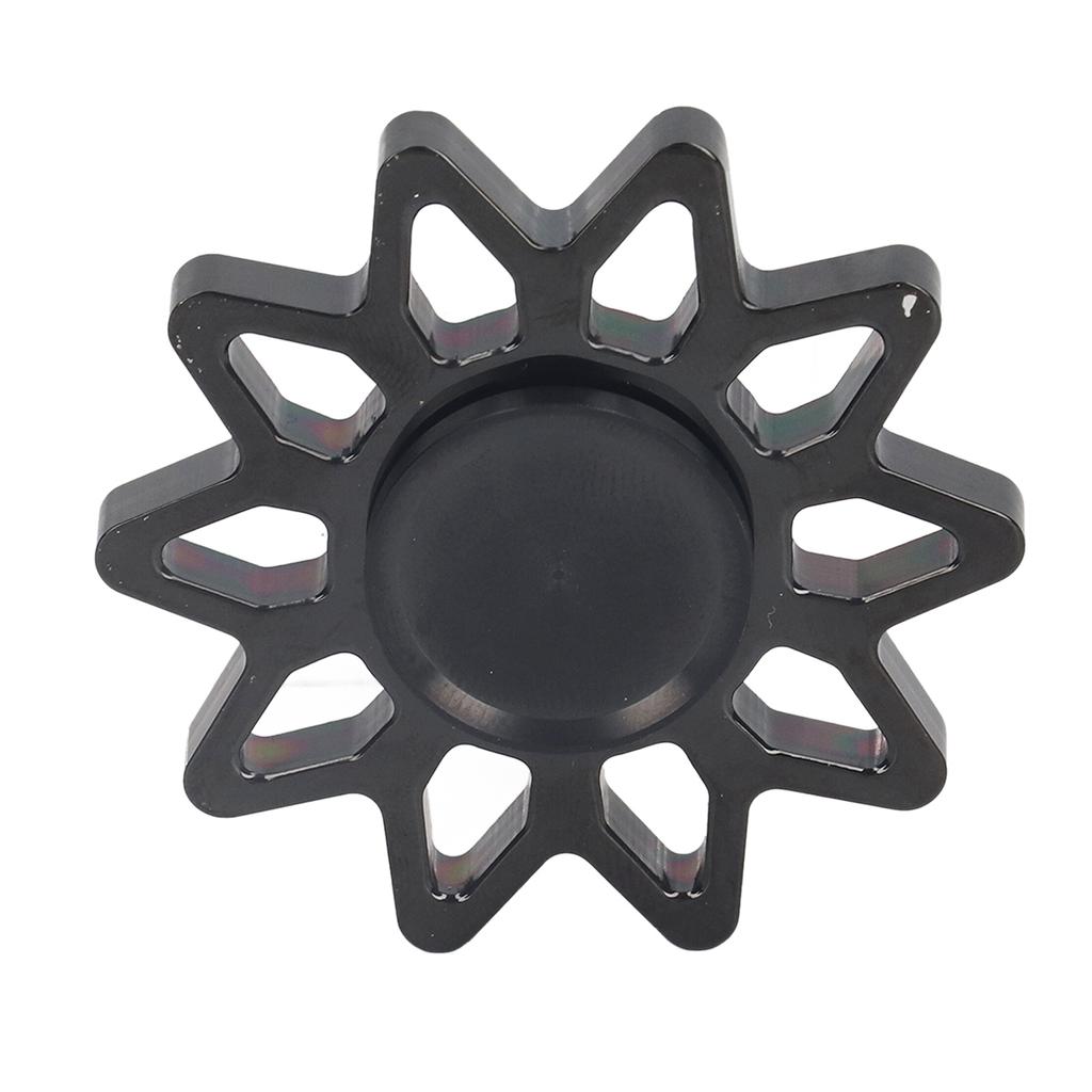 Anxiety Relief Rotating Toy Portable Sun Shaped Fingertip Rotation Toy for ADD ADHD Christmas Black