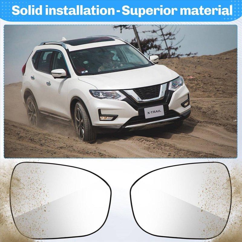 GOODDTC2 Rearview Mirror Glass Side Door Mirror Lens Reversing Glass for Nissan X-Trail - Non-Heating