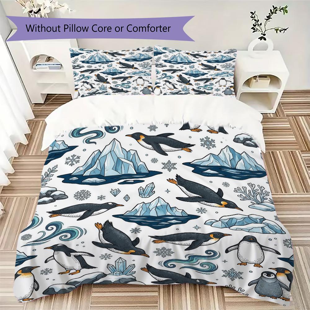 All Over animals Pattern Bedding uilt Set uilt Cover Pillowcase Home Decoration Birthday Gift (1 * duvet cover + 2 * pillowcase without core)