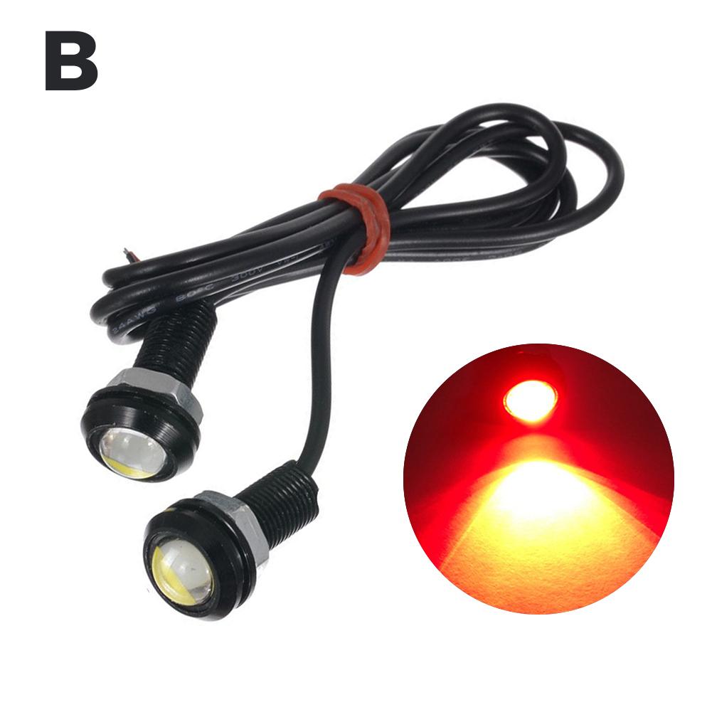 2 шт. 18 мм светодиодные фары для мотоцикла Eagle Eye, супер яркие дневные ходовые огни DRL, стоп-сигнал заднего хода, водонепроницаемые