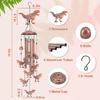 Dinosaur Wind Chimes Outdoor Dinosaur Gifts for Women Men Mom Gardening Birthday Gifts Metal Memorial WindChimes for Outside/Indoors, Lawn, Patio