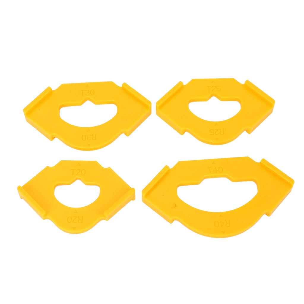 4 шт. Шаблон для фрезерования радиусов, Деревообработка, Фрезерование, Правый скос, Закругленные углы, Фреза R20T20