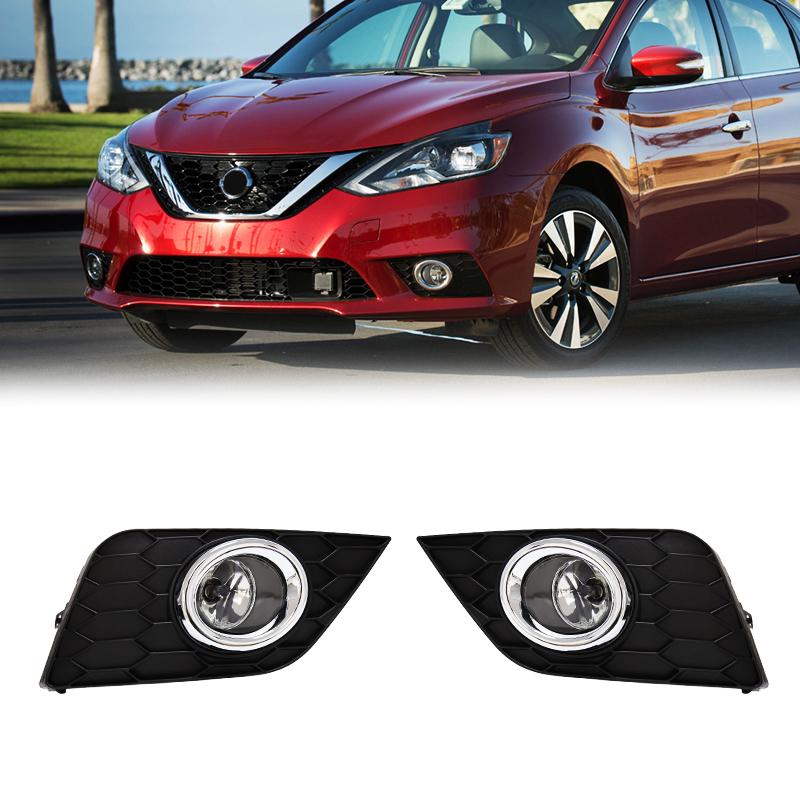 for Nissan Sentra Sylphy LED Fog Light Car DRL Daytime Running Lamp Bumper Driving Switch Relay Car Acssories