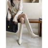 2025 Winter New Pointed Wedge Heel Inner Height Temperament Thin French Fashion Sexy Beauty Female Internet Celebrity Boots