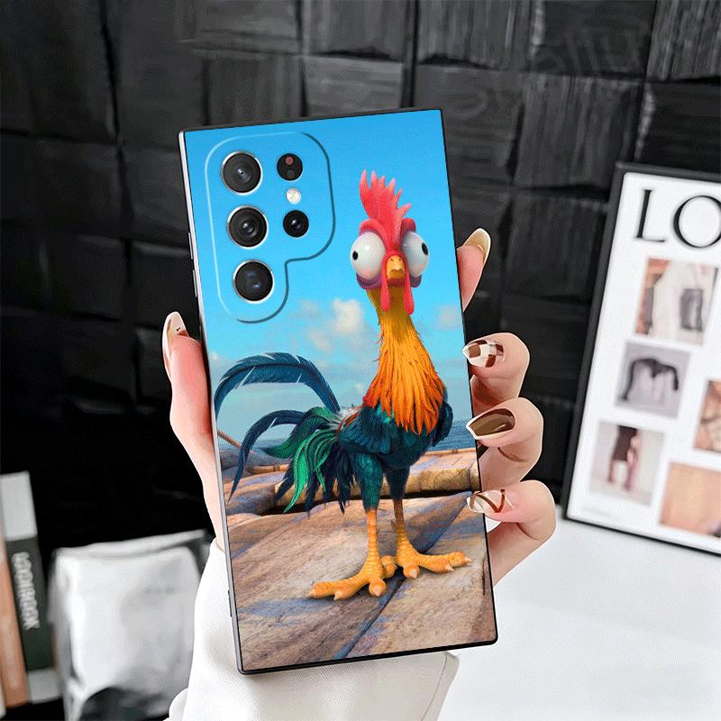 Chicken Hen Rooster Soft Phone Case for Samsung Galaxy S26 S25 Edge S24 Ultra S23 Plus S22 S21 FE S20 Black Cover Back Shell