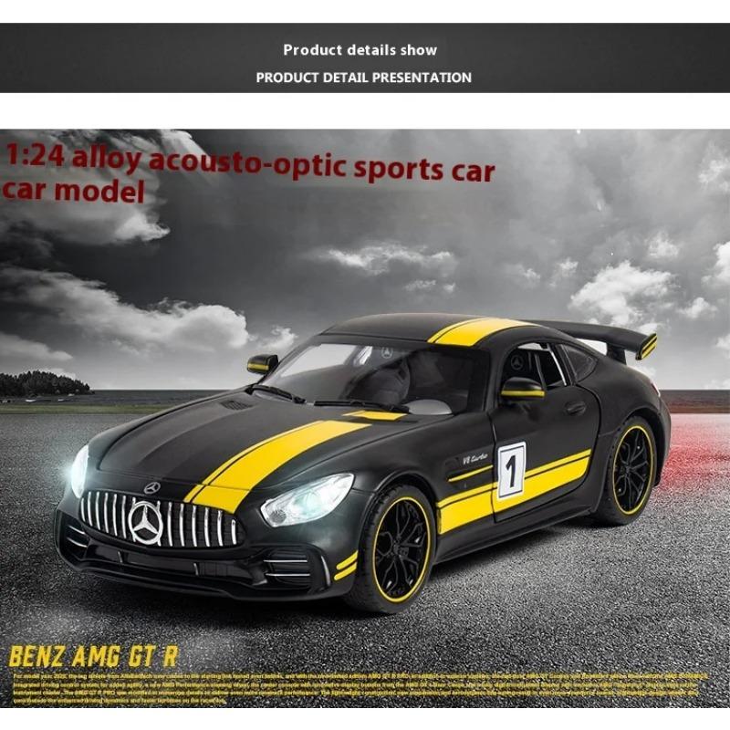 1/24 Scale Simulation Mercedes Benz GT AMG Alloy Sports Car Diecast Model Decorative Trendy Ornaments for Friend Gift Collection