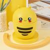 Пластиковая мини-корзина для мусора Topbathy, мусорный бак с мультяшной пчелой, настольный мусорный бак с поворотной крышкой, домашний офис, кухня, туалетный столик, столешница, спальня