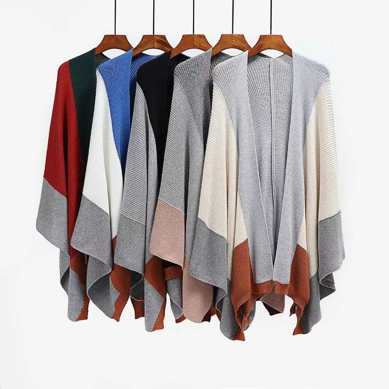 IHUASU Осенне-зимний женский клетчатый большой размер свободный вязаный кардиган куртка джемпер женский