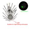 Fishing Tackle Wood Shrimp Lures Plastic Baits Octopus Squid Lure Hooks Umbrella hook Glow in Dark