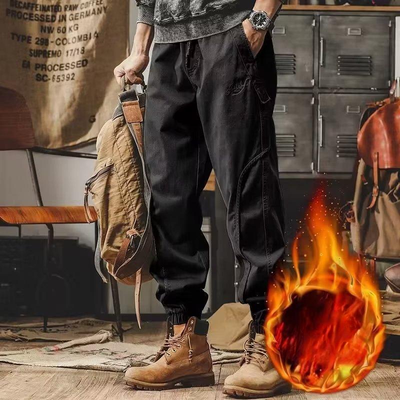 Fashion Style Casual Trousers for Men Vintage Tactical Sportswear Wear-resistant Sports Pants Loose Fit Cargo Pants