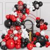 Красные и черные шары гирлянда арка комплект черный красный конфетти шар свадьба день рождения вечеринка выпускной детский душ декор шары