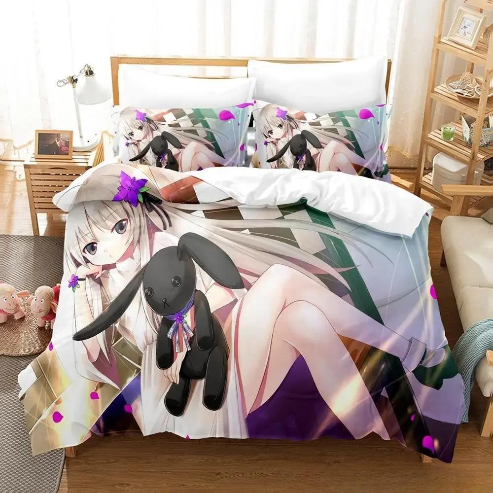 Sexy Yosuga No Sora Bedding Set King Queen Twin Size Duvet Cover Comforter Pillowcase for Boys Girls Adults