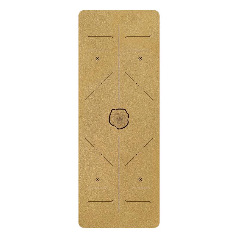 Йога-коврик из пробки и резины - Нескользящий, Впитывающий пот, Экологичный, Биоразлагаемый, с дизайном под натуральное дерево, для профессиональных занятий фитнесом