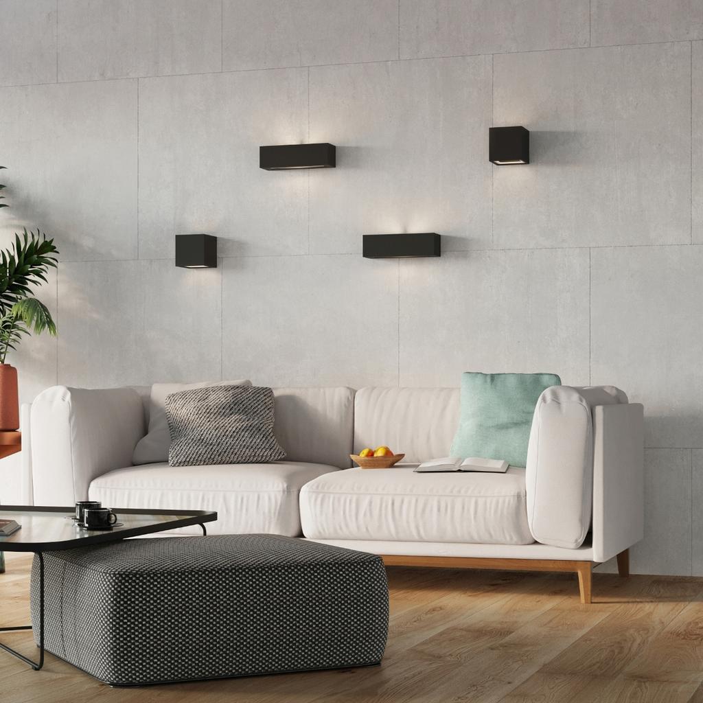 Vega ceramic wall lamp black