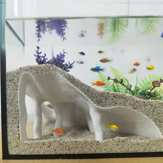 Аквариумная угловая пещера Мангровое дерево Укрытие для рыб под гравием Пещера Декор для аквариума Укрытие для питомцев для рыб, креветок, сомов, кули-лоахов