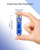 RovyVon Aurora A1x Blue 650lumens Powerful Mini Keychain Flashlight USB C Rechargeable Small EDC Flashlight for Night Gift Camping, Walking,