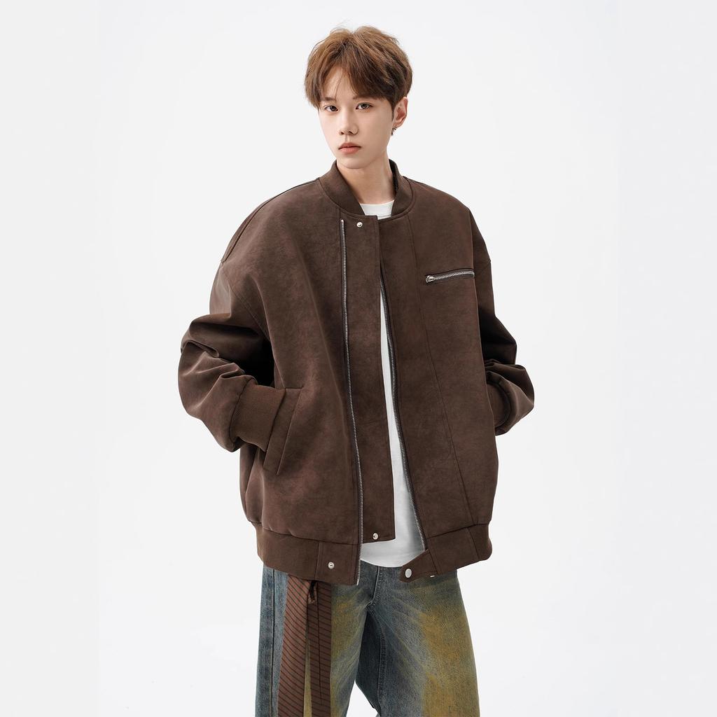 Бейсбольная форма Мужская осенняя кожаная куртка Дизайн Короткая рабочая куртка