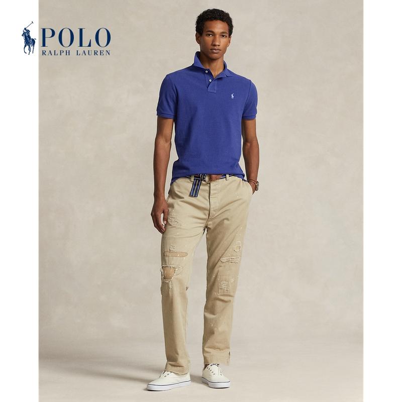 Polo Ralph Lauren SS24 Slim Fit Рубашка поло с коротким рукавом Мужские топы Синий MNPOKNI1N822755-400