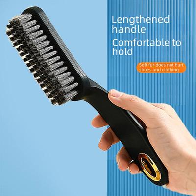 Мягкая щетка для мытья обуви с длинной ручкой — бережно относится к обуви и одежде