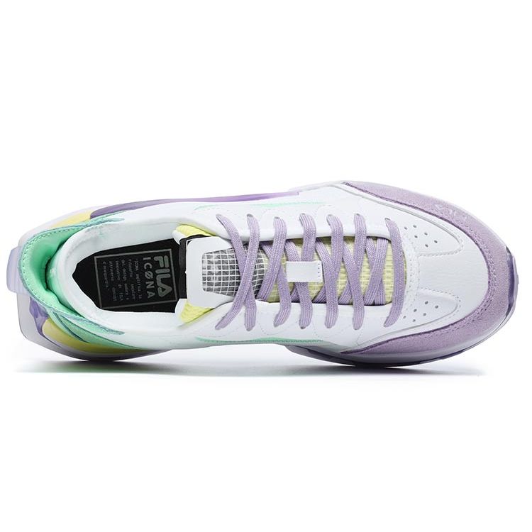 Fila Ткань из искусственной замши Кожа Мода Пионер Спорт Удобные Низкие Повседневные Кроссовки Женские кроссовки Белый Мальвово-пурпурный F12W233113FWP