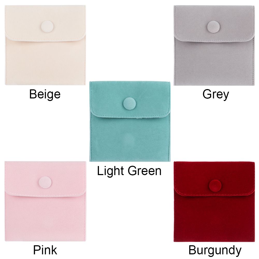 New Snap Velvet Necklace Wrapping Bag Jewelry Packaging Bag Bracelet Bag Storage Pouch