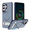 Матовый Металлический Держатель Магнитный Чехол для Телефона Для Samsung S26 S25 Ultra S24 S26 S23 Plus S25 FE Для Magsafe Беспроводная Зарядка Чехол