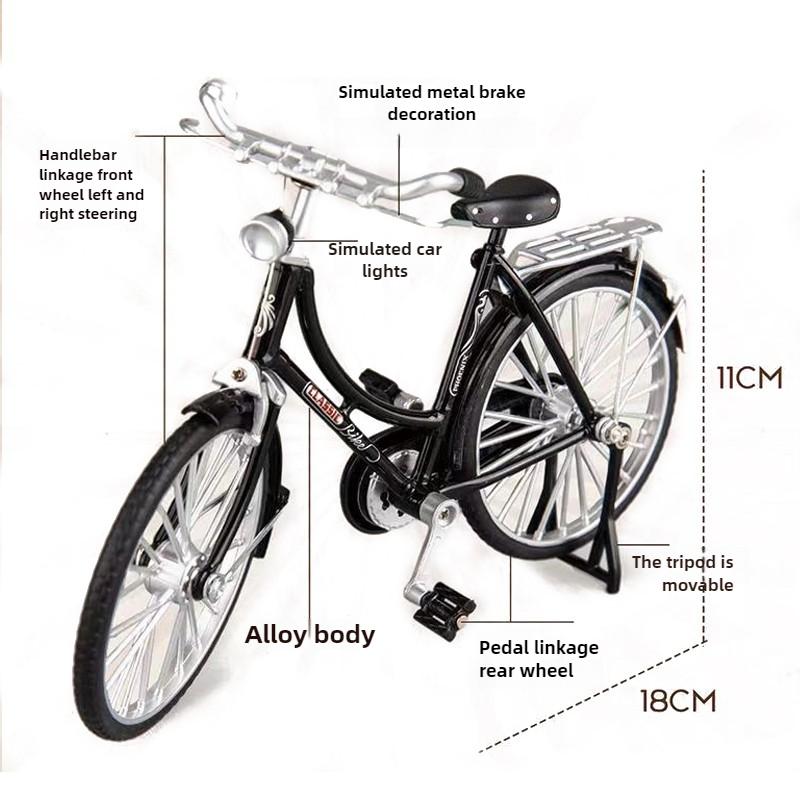 1:10 Моделей Сплав Ретро Розовый Велосипед Литье под Давлением Декоративная Модель Металлическая Игрушка Велосипед Симуляция Коллекция Подарки Игрушки