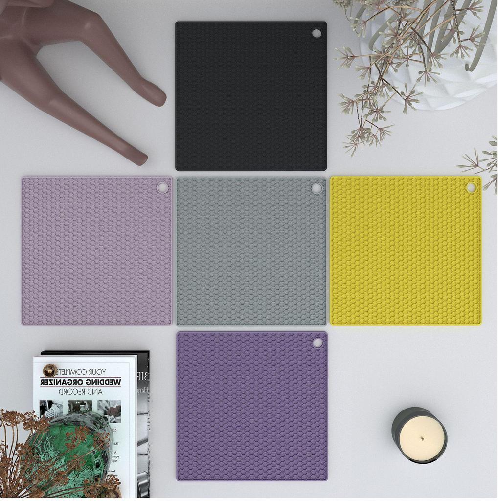 Силиконовый термостойкий нескользящий кухонный коврик для мисок и тарелок