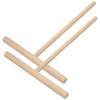 PULABO 2-Piece Wooden Crepe Maker with Pancake Batter Spreader Sticks, Kitchen Cookware Tools for Restaurants and Cafeterias, Durable