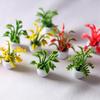 Декоративное мини-растение, реалистичный прочный горшок, декор для кукольного домика
