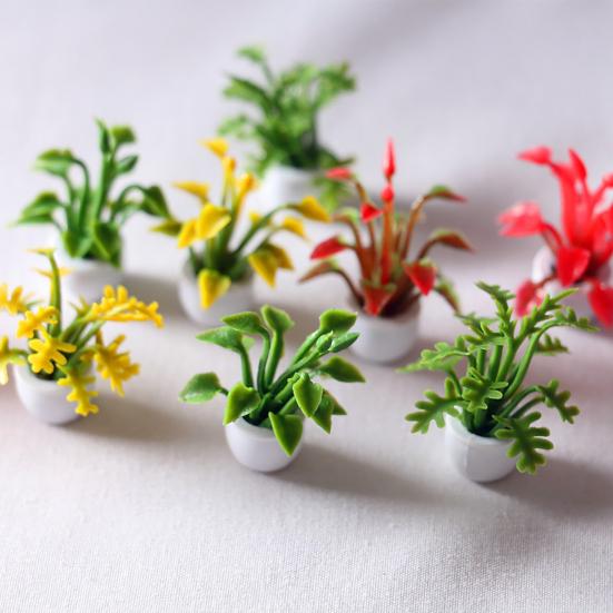 Мини-горшок, аксессуары, маленький горшок для растений, высокий кукольный домик, имитация декора