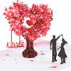 Открытка с любовью 3D Love Hearts Дерево Парная открытка День святого Валентина Открытка с любовью Подарок на годовщину свадьбы для нее и него
