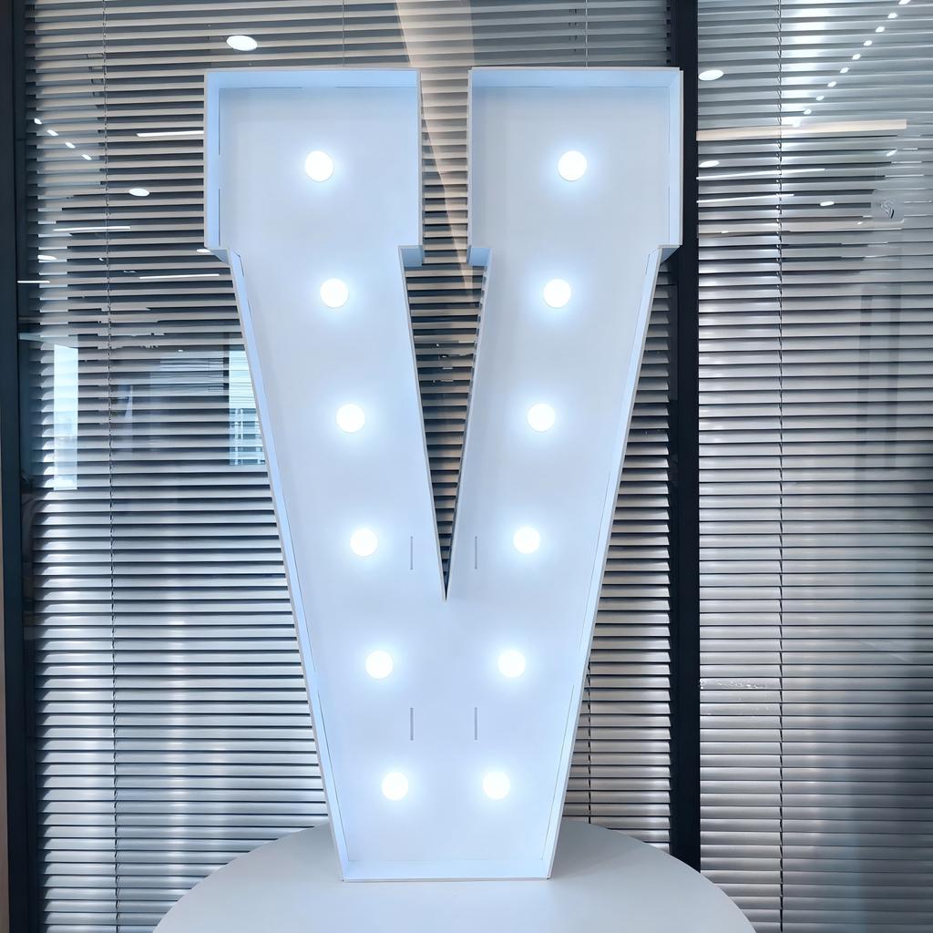 С светодиодной подсветкой Cool White, Letter KT Board 4 фута/120 см – Фон для свадьбы, дня рождения, Декор, Декор для выпускного вечера – Световой знак-вывеска