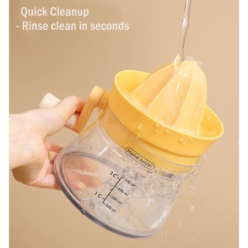 2-Way Rotating Manual Orange Juicer Squeezer for Lemon, Lime, and Citrus, Hand Press Juice Extractor with Dual-Direction Handle