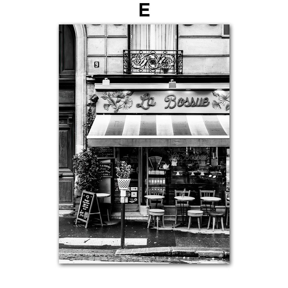 Wall Art Canvas Painting Champagne Coffe Wine Paris Girl Black White Living Room Decoration Posters And Prints Wall Pictures