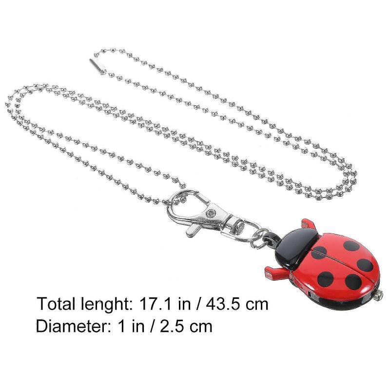 Retro Pocket Watch Creative Ladybug Shape Vintage Quartz Pocket Watch Alloy Kids Gift