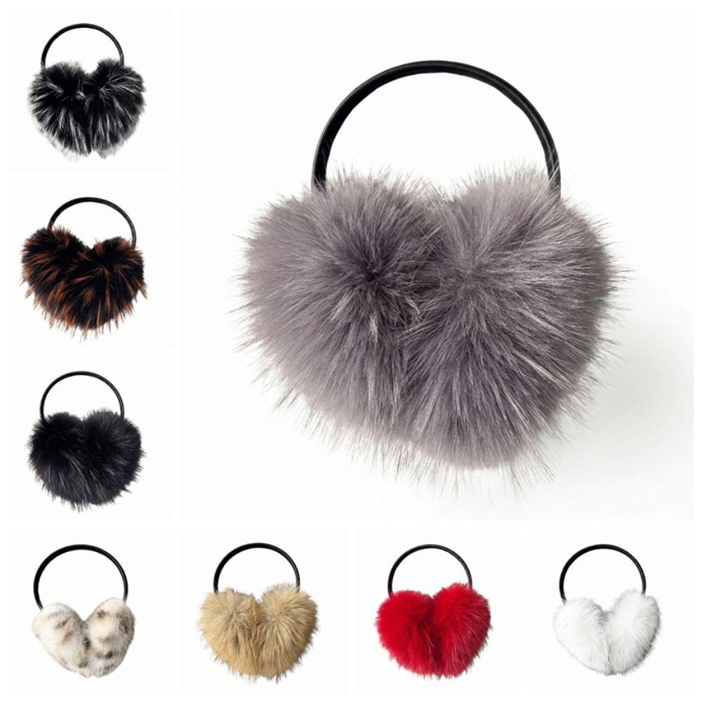 Solid Color Winter Earmuffs Ear Cap Ear Mask Cute Faux Fur Plush Earmuffs Men