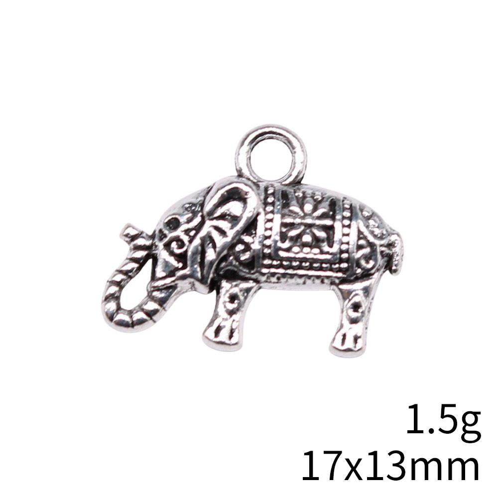 Рождественские украшения Шарм Итальянский браслет Маленькие шармы в виде слонов Подвеска Сувенирные подвески для изготовления ювелирных изделий