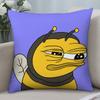 Sad P-Pepe Frog Pillow Gift Pillow Case Short Plush Sofa Decorative Gift Home Double-sided Printing Cushion