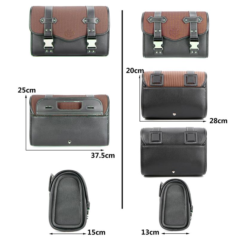 Мотоциклетная сумка, универсальная седельная сумка из искусственной кожи, боковая сумка для инструментов, сумка для хранения инструментов, седельная сумка для багажа