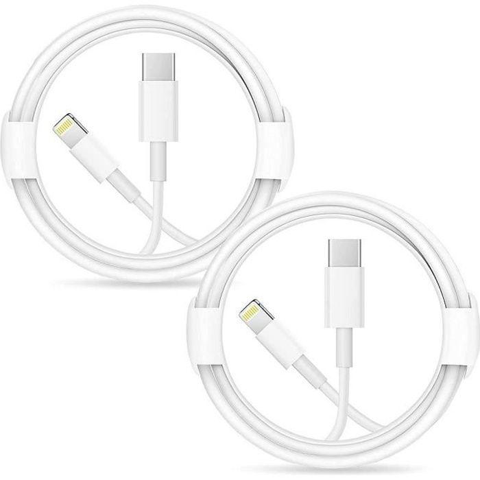 Lot 2 Câble USB C vers Lightning pour iPhone 14 13 13 Pro Max 13 Mini 12 Pro Max 11 Pro,1m