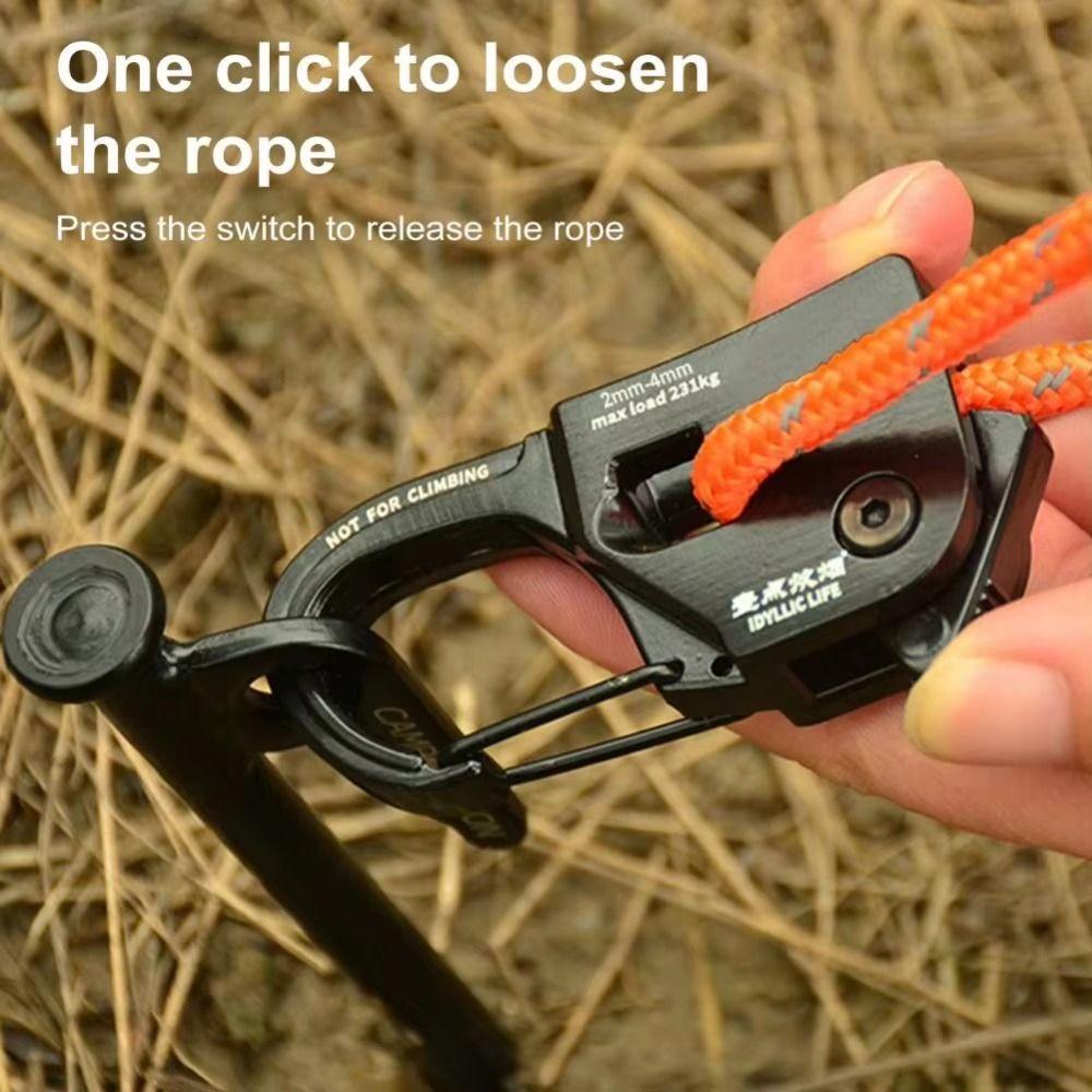 Self-locking Rope Tightener Aluminum Zinc Zinc Alloy Tent Cord Adjuster Tent Rope Tensioner Camping Supplies