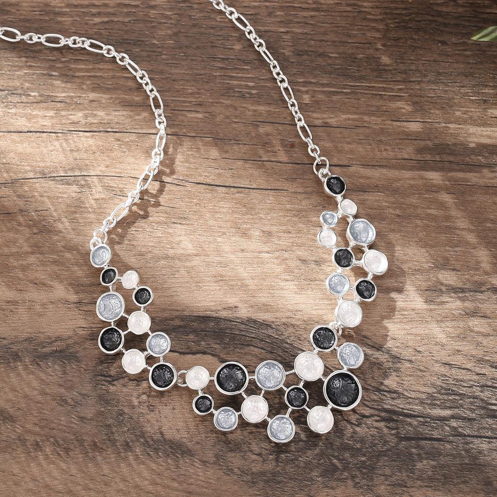 Эмалевый цвет полый геометрический цветок длинная подвеска, женская подвеска-ожерелье в форме сердца с высоким чувством универсальности