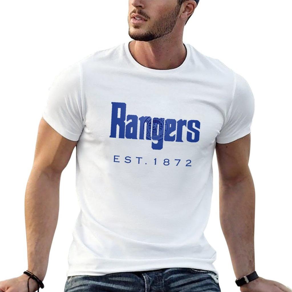Glasgow Rangers 1872 Blue Tshirt Outdoor Sports Short Sleeve Top