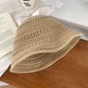 Милая вязаная панама во французском стиле, пляжная кепка, солнцезащитная соломенная шляпа от солнца для улицы