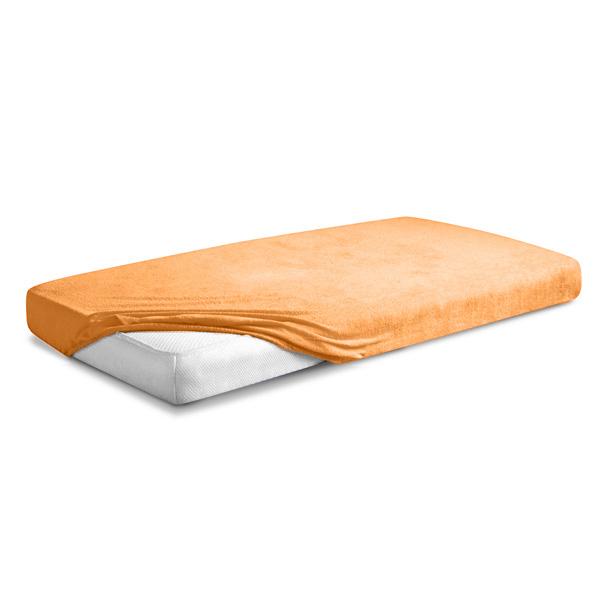 Premium terry sheet with elastic 130x190, 140x200x20, orange_08,matex